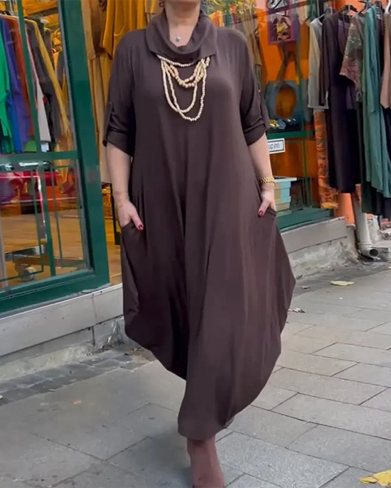 Robe Mode Large À Col Haut