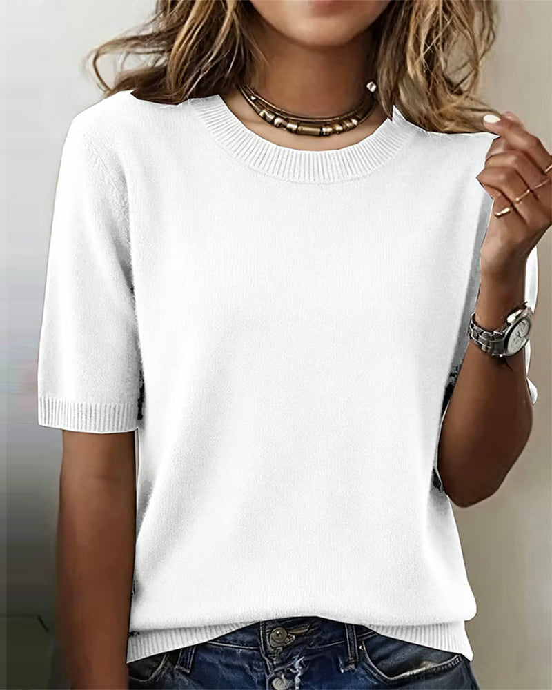 Pull Col Rond Tricot