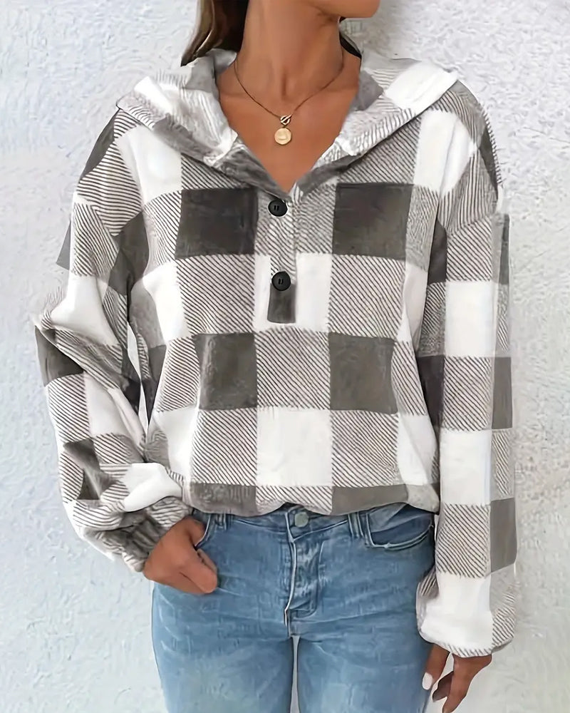 Sweat À Capuche À Motif À Carreaux