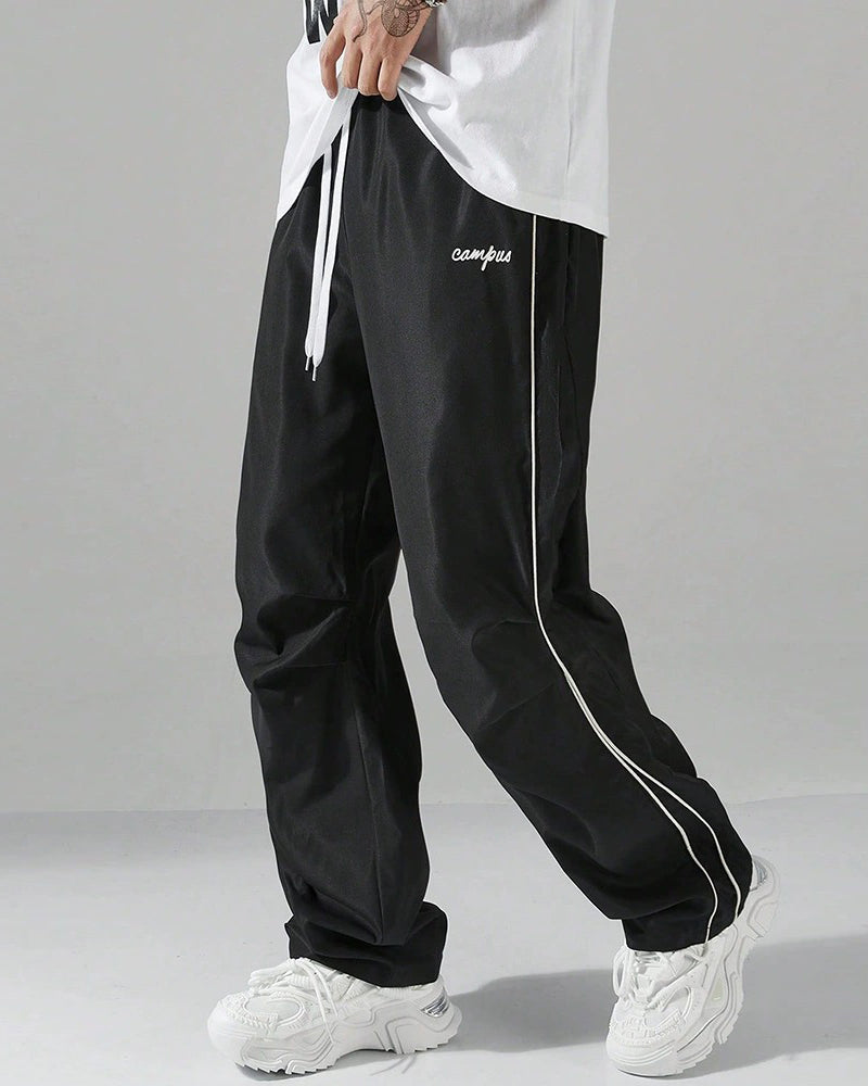 Pantalon Décontracté Ample Droit Long