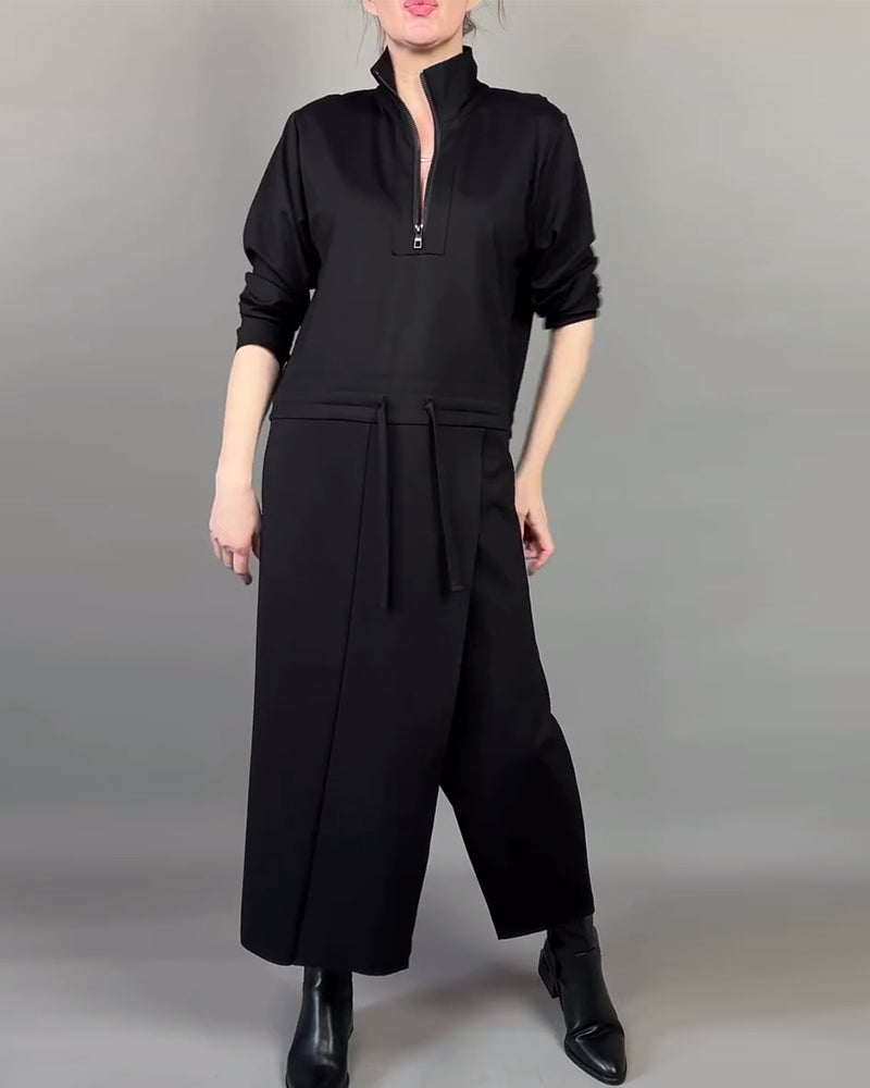 Robe Avec Col À Zip Et Allure Moderne