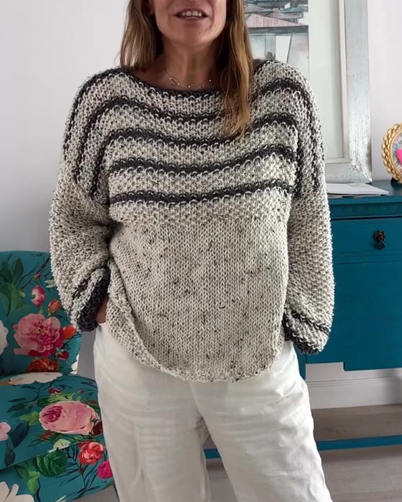 Pull Simple Et Large Dans Le Style Nordique