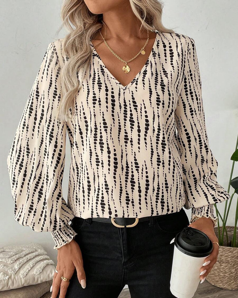 Blouse V-Neck Décontractée