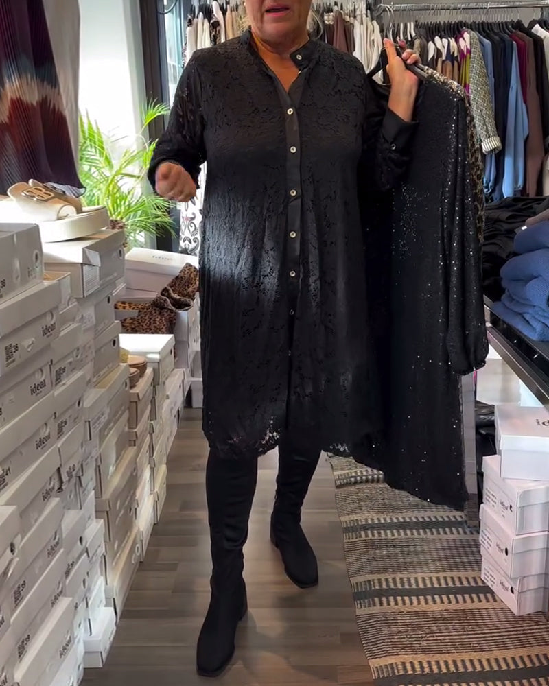 Robe En Dentelle Tendance Manches Longues