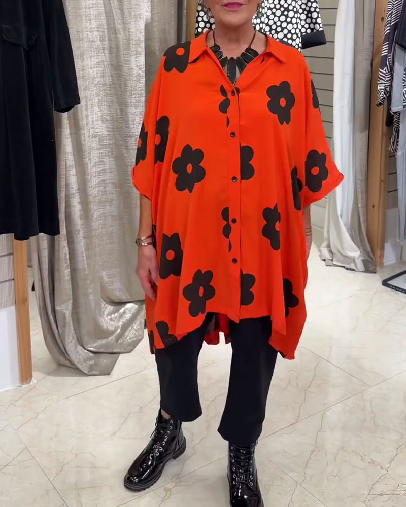 Chemise Camp Col Décontracté Coupe Midi