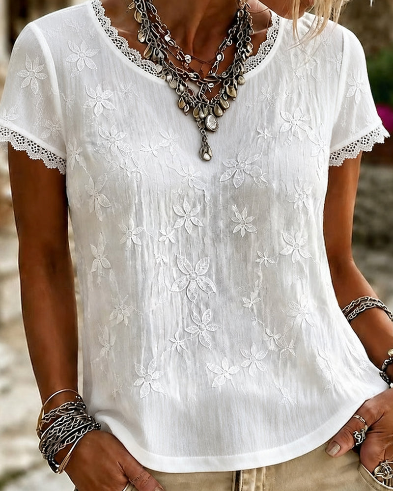 T-Shirt Col-V Uni