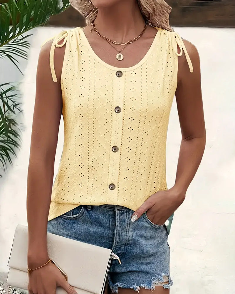 Débardeur Bretelles À Nouer Creux Sans Manches