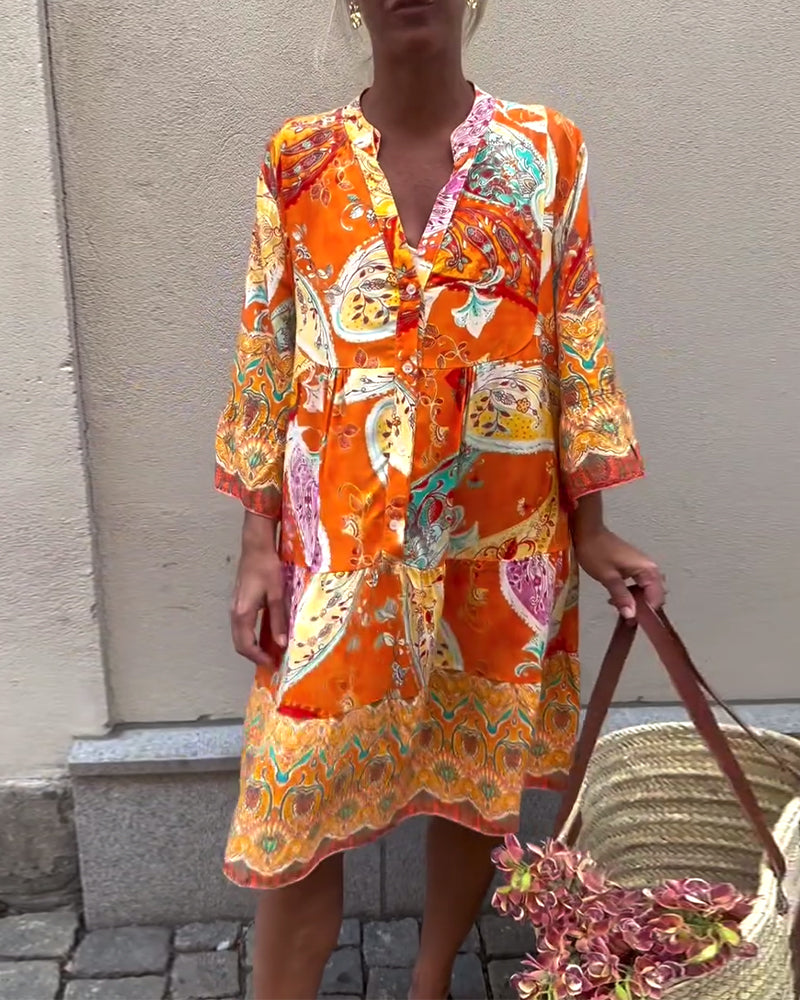 Robe Bohème À Imprimé Tendance