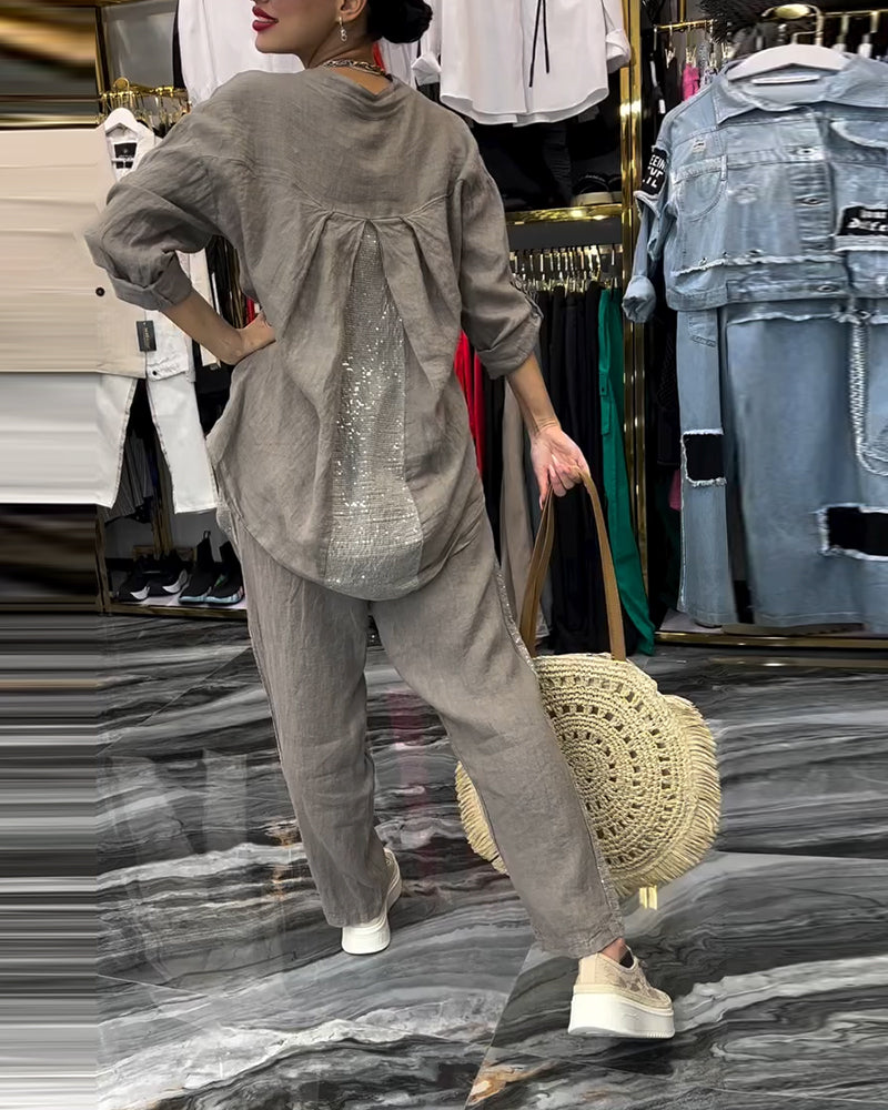 Costume Col Montant Poche Décontracté