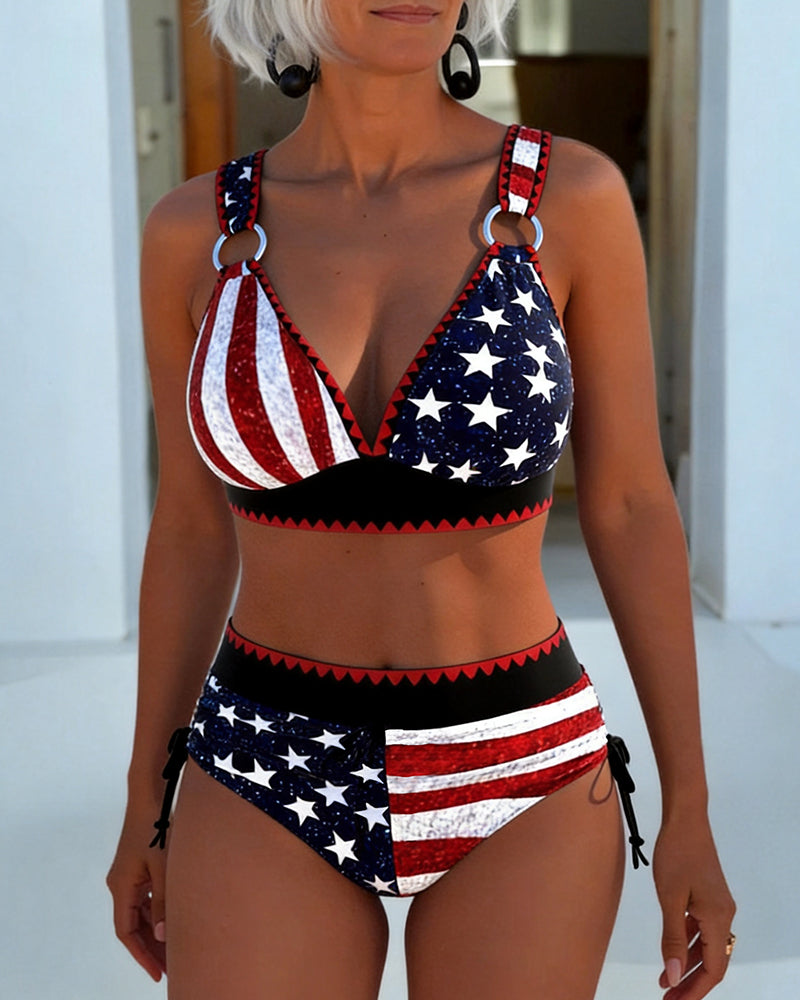 Bikini Taille Haute Imprimé