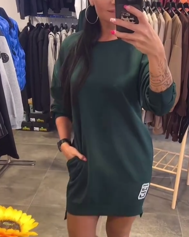 Robe Tendance À Col Rond