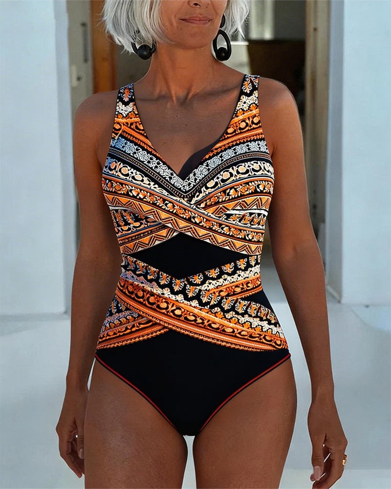 Une Pièce Débardeur Style Imprimé