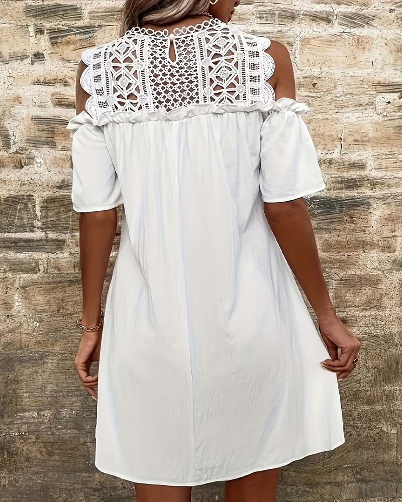 Robe Découpé Off-Shoulder Courte