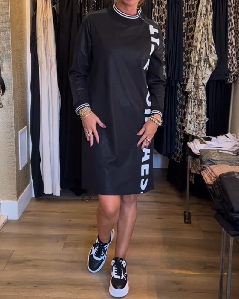 Robe décontractée à imprimé lettre