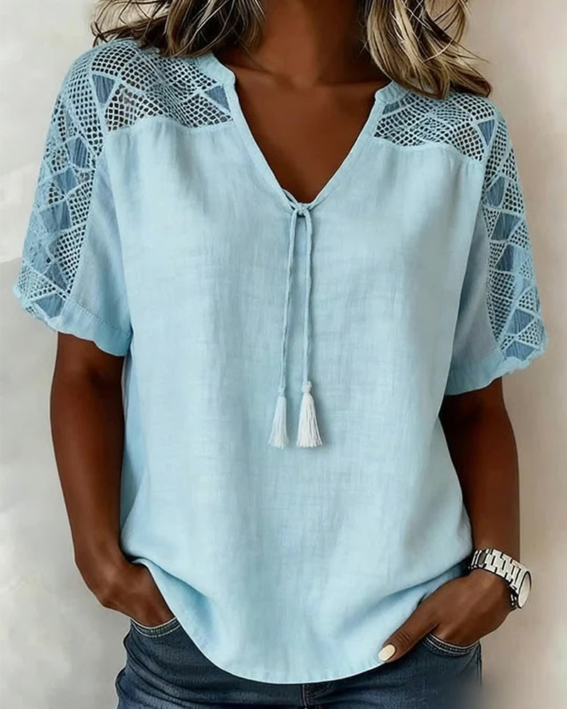 Blouse Simple Bretelle Cordon