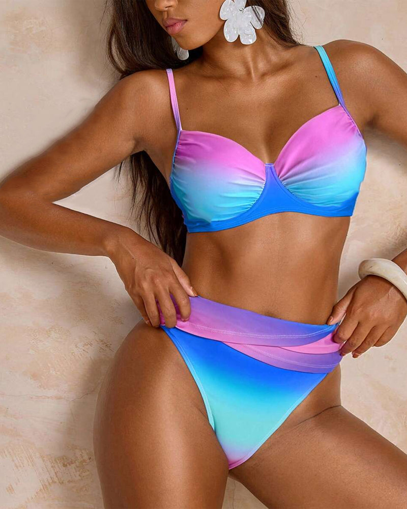 Bikini Dégradé Soutien-Gorge Push-Up Sexy