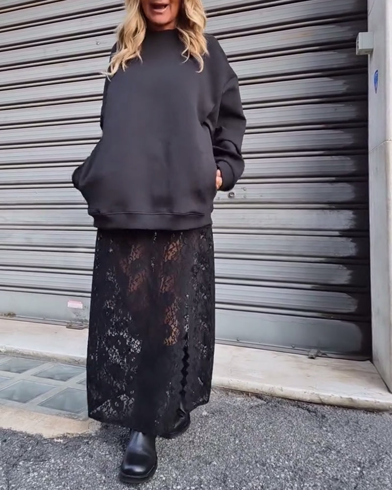 Ensemble En Dentelle Élégant Mode