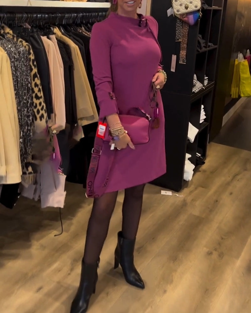 Robe élégante à col rond