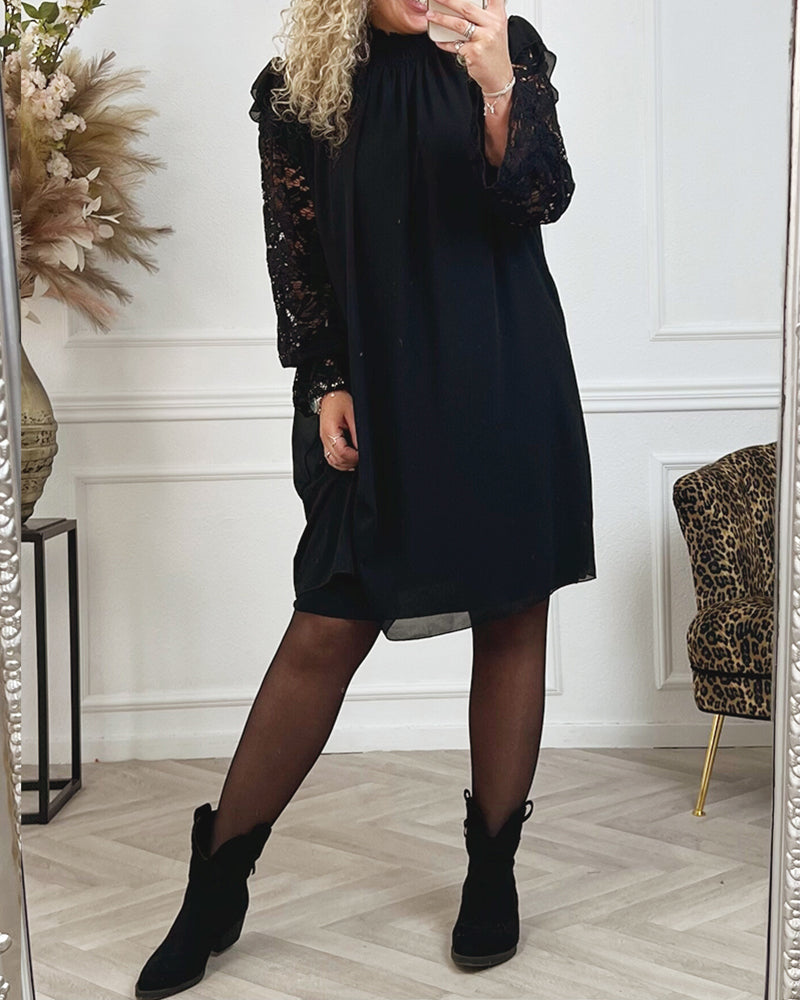 Robe élégante sans manches avec dentelle