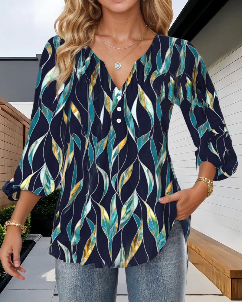 Blouse Décontractée V-Neck