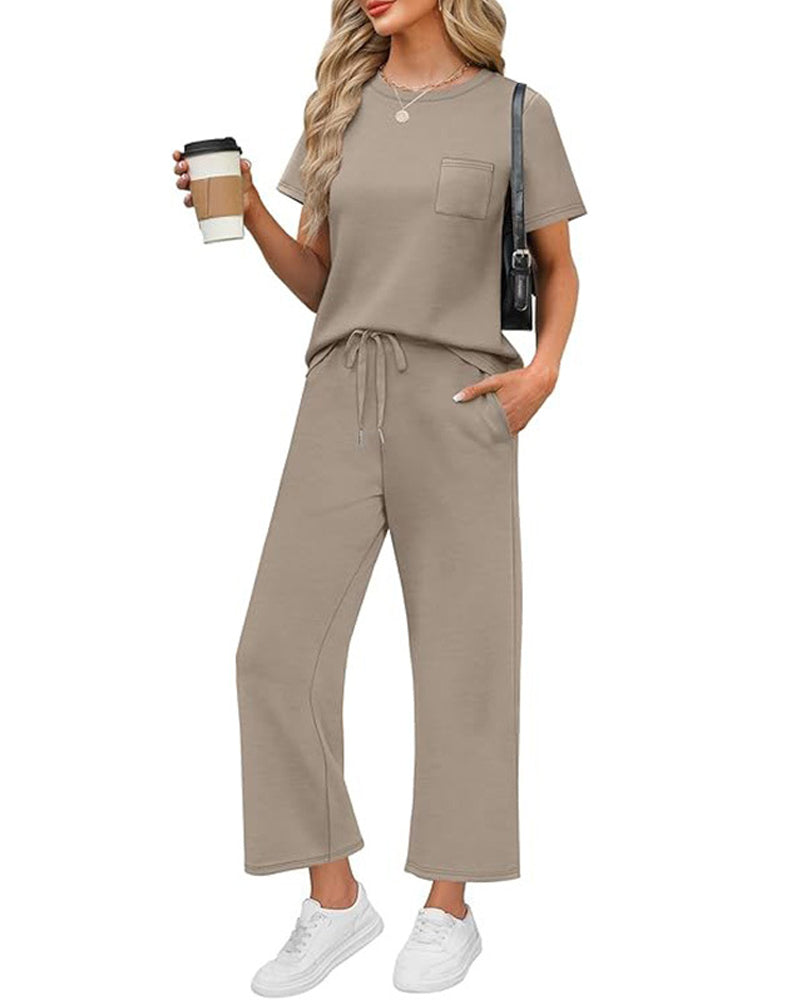 Ensemble Uni Manches Courtes Et Pantalon Long