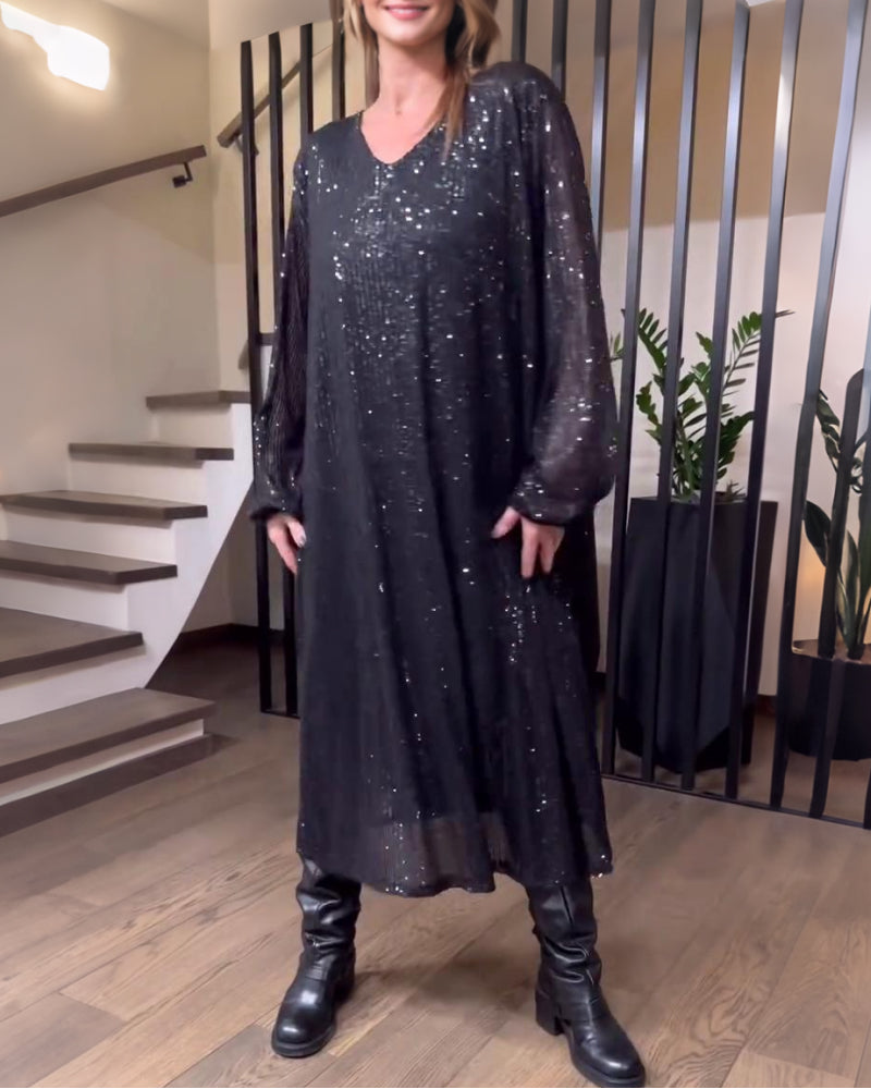 Robe Tendance Unie À Col V