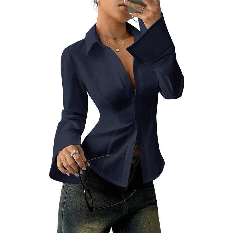Chemise Élégante Slim-Fit Pour Femme