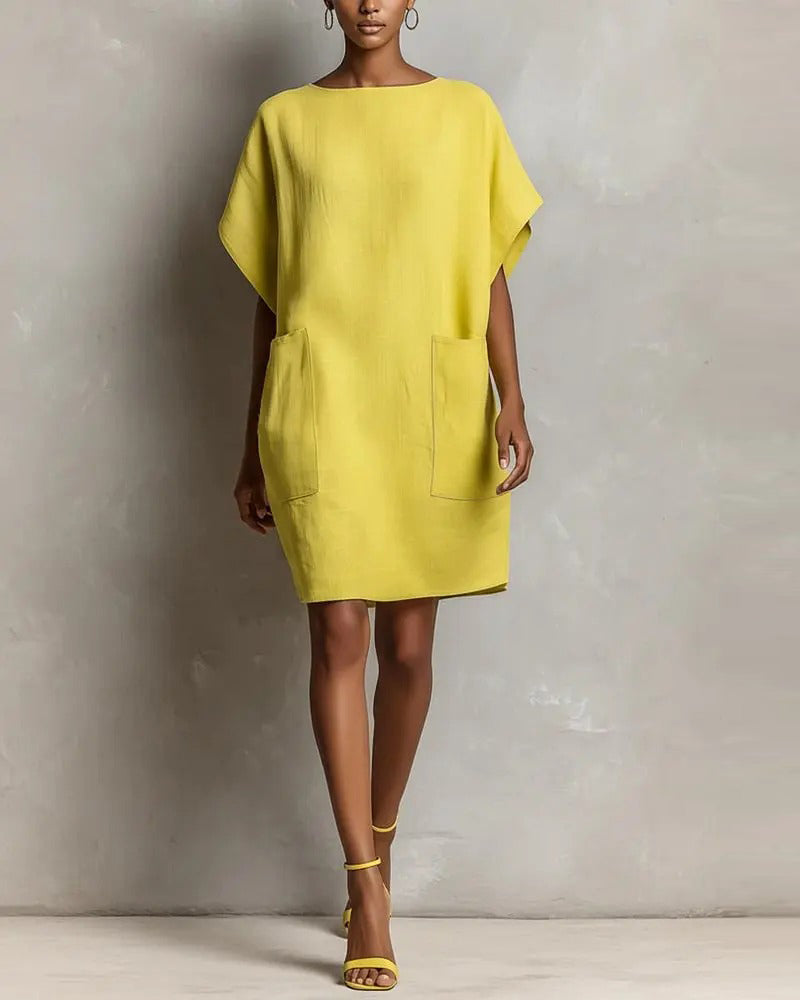 Robe Col Rond Shift