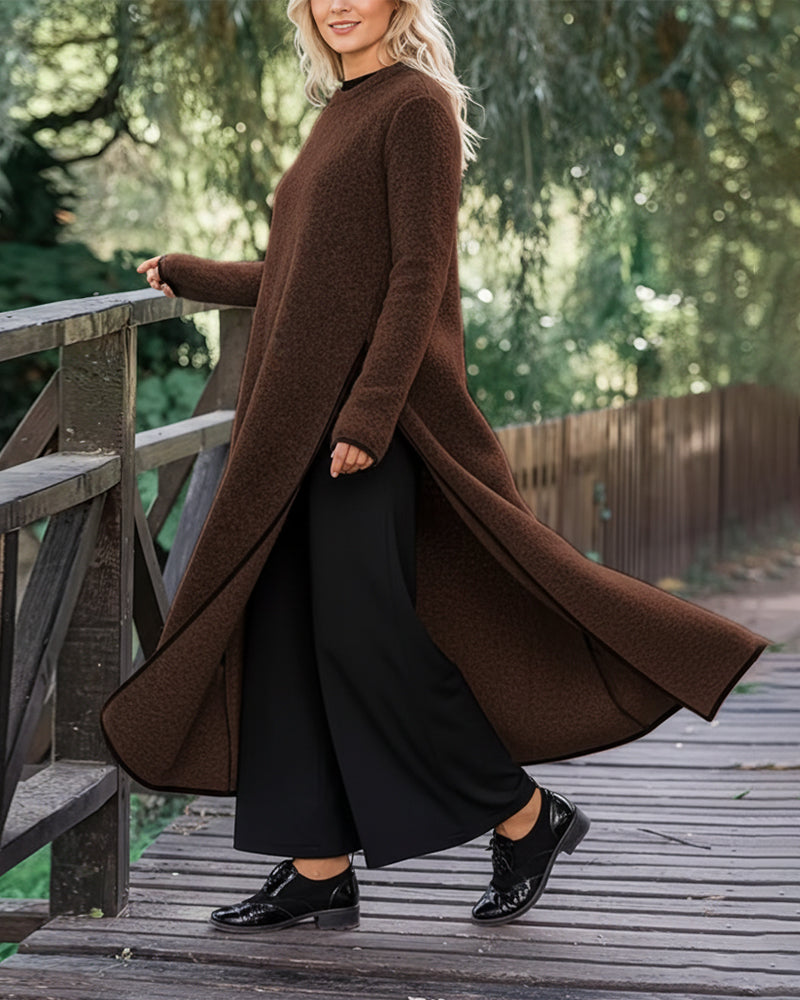 Robe Décontracté Chaud Fente Latérale Longue