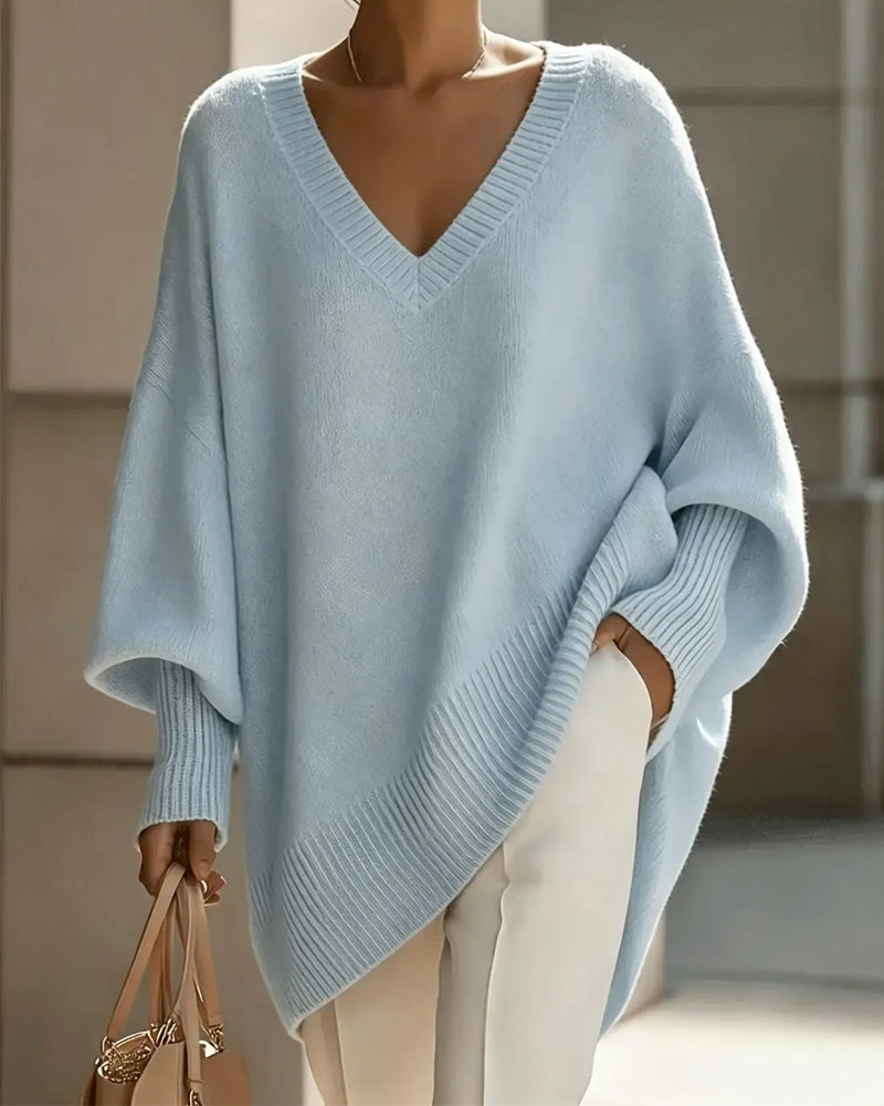 Pull-Over Col En V Ample Grande Manche