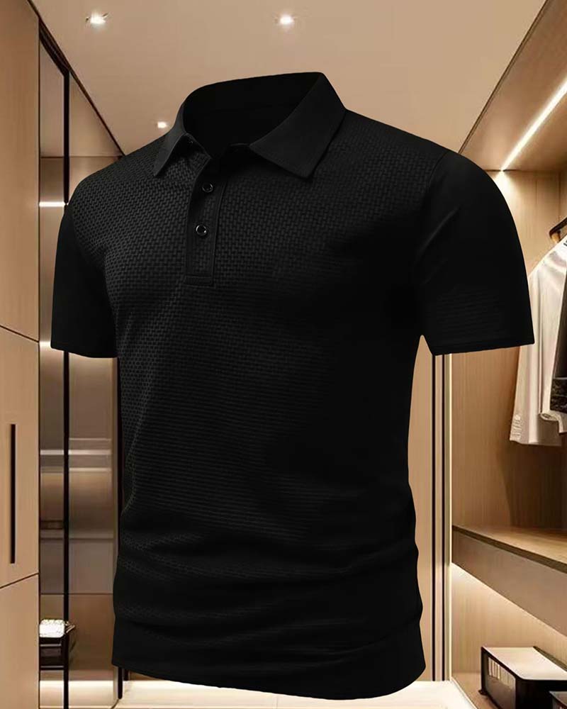 T-Shirts Revers Patte De Boutonnage Bouton