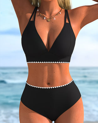 Bikini Deux Bretelles Contraste Passepoil