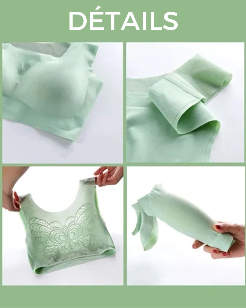 Soutien-gorge confort en soie de glace ultra-mince taille plus