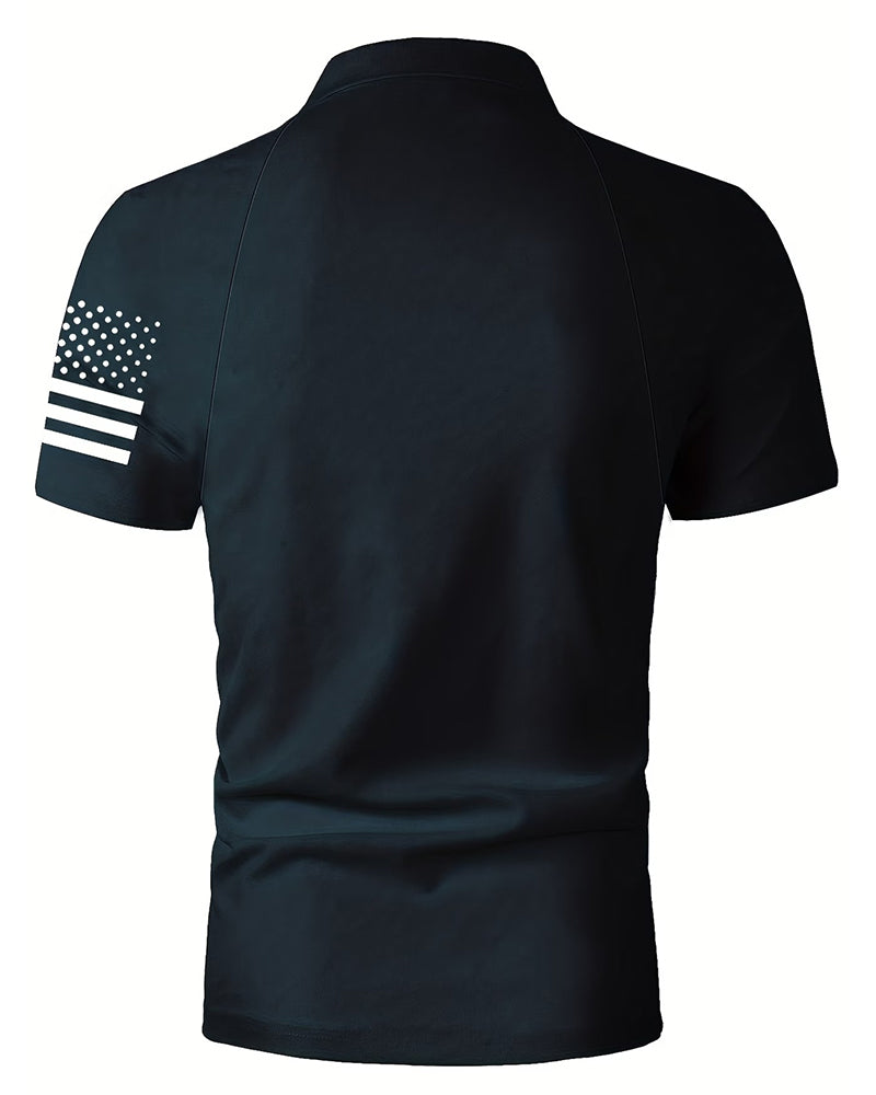 T-Shirt Col Étoiles Et Rayures Manche Courte