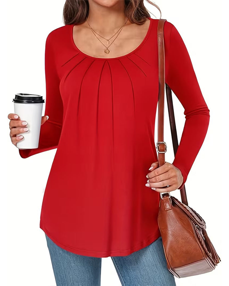 Haut Confortable Soutien-Gorge Intégré Plissé Décontracté