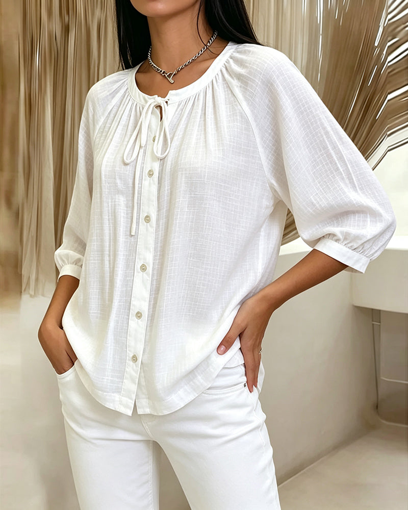 Blouse Col Rond Uni