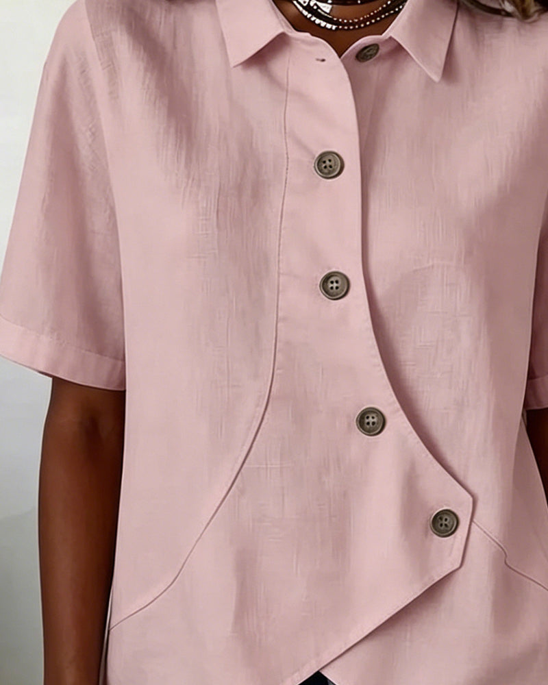 Chemise Patte Asymétrique Boutonnage
