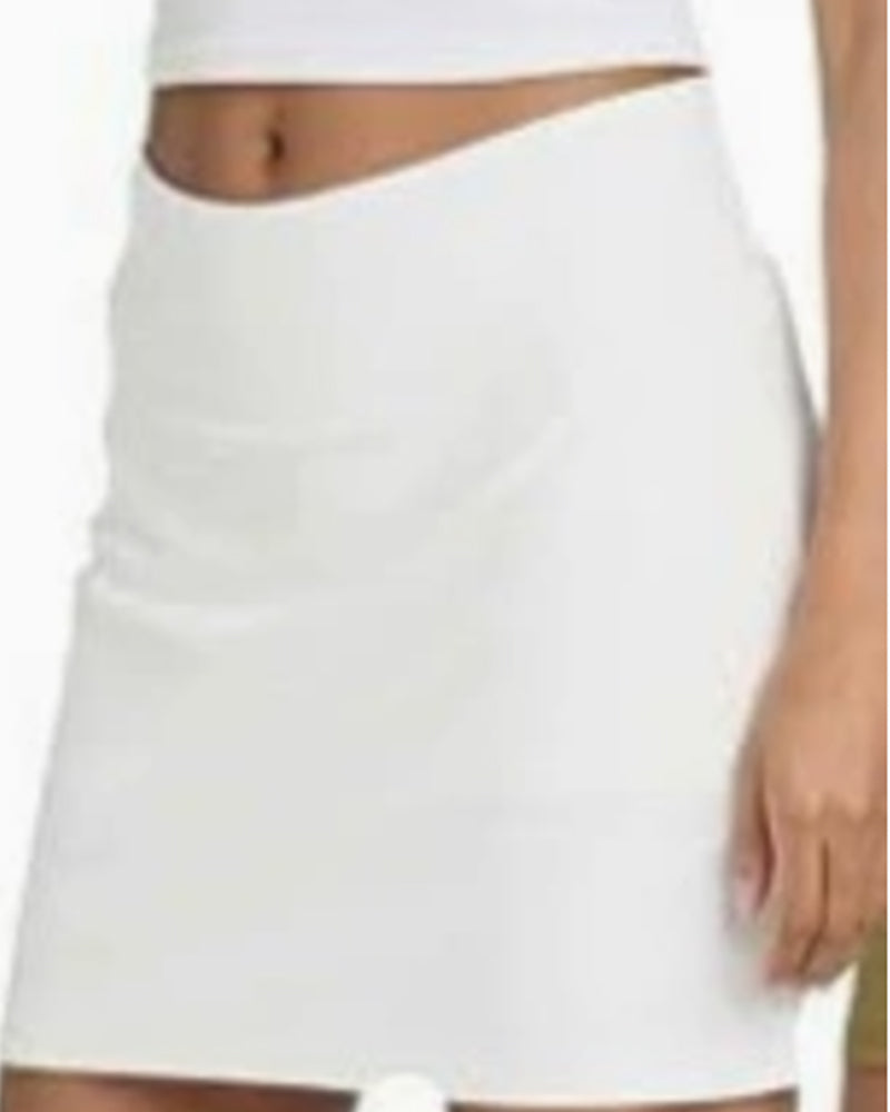 Jupe Taille Haute Unie Courte