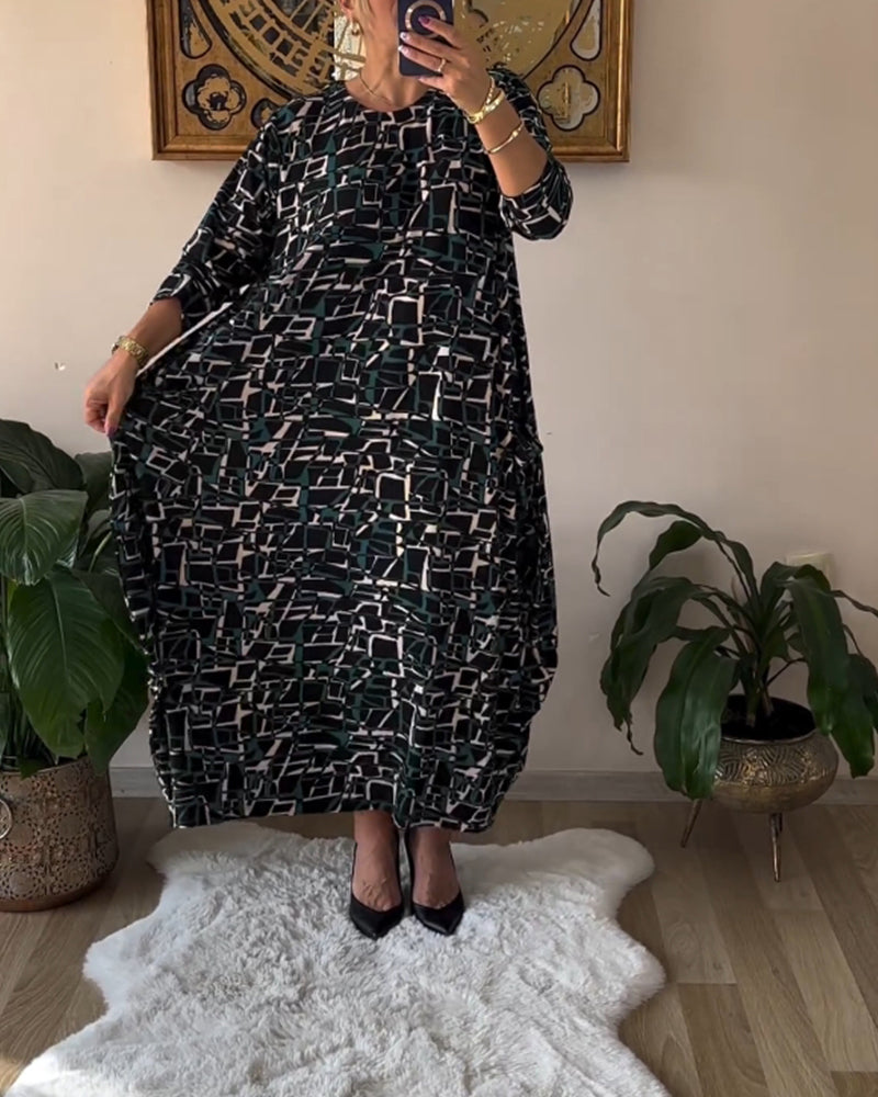 Robe au style rétro et manches longues