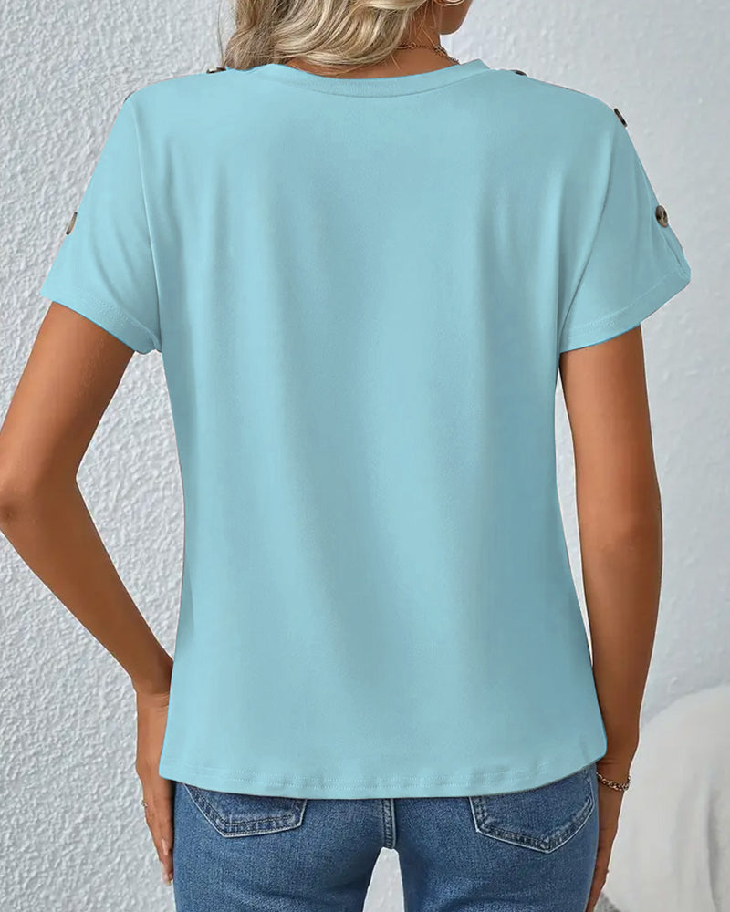 T-Shirt À Manches Courtes Imprimé Rayé