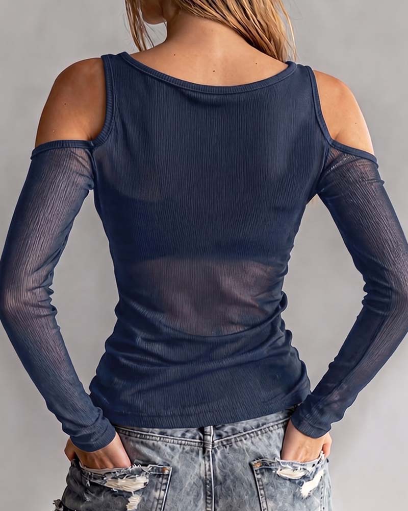 Chemisier Croisé Col V Off-Shoulder