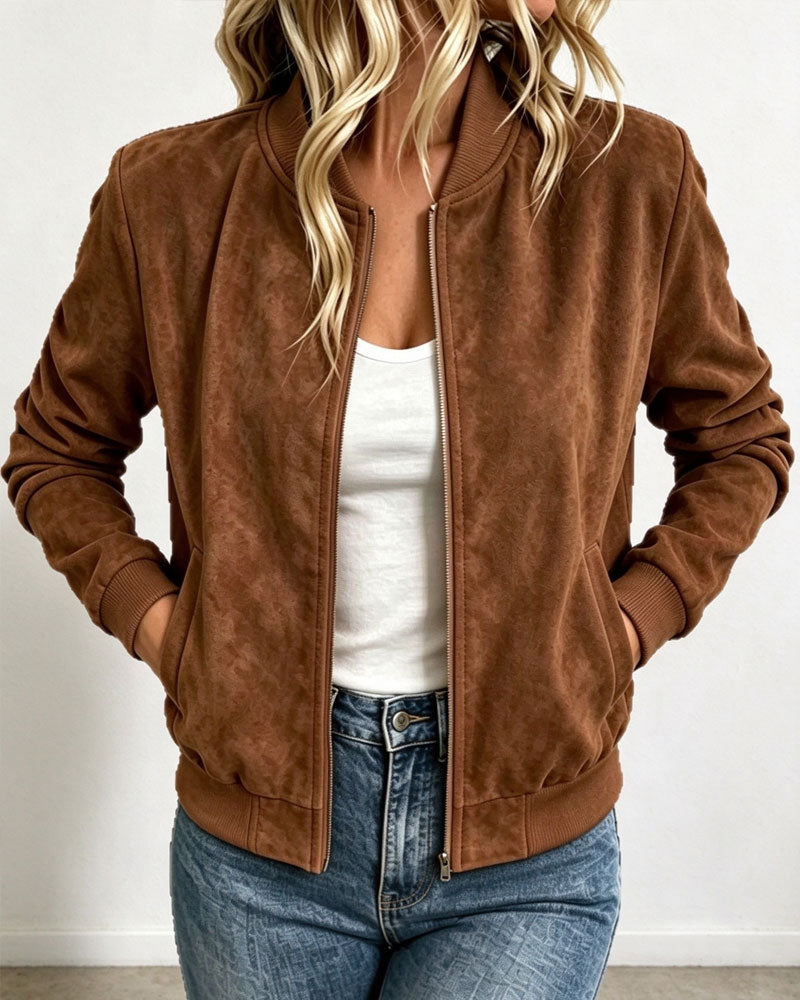 Manteau Uni À Manches Longues