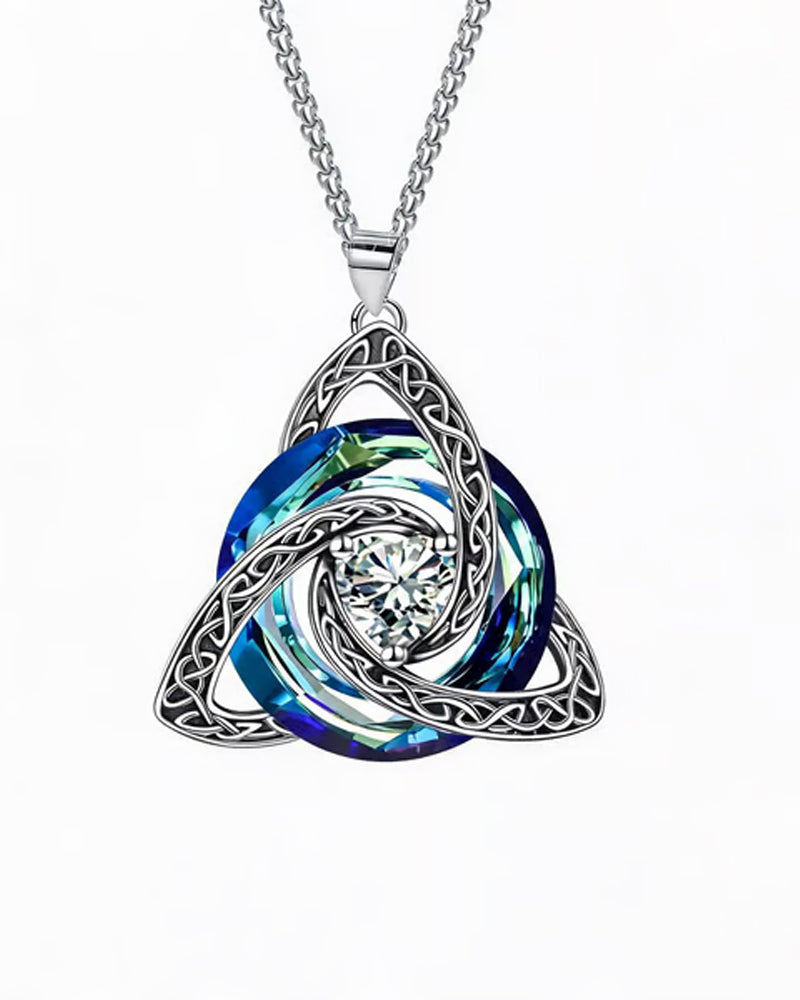 Collier Pierre De Naissance Nœud Trinitaire Celtique ✨
