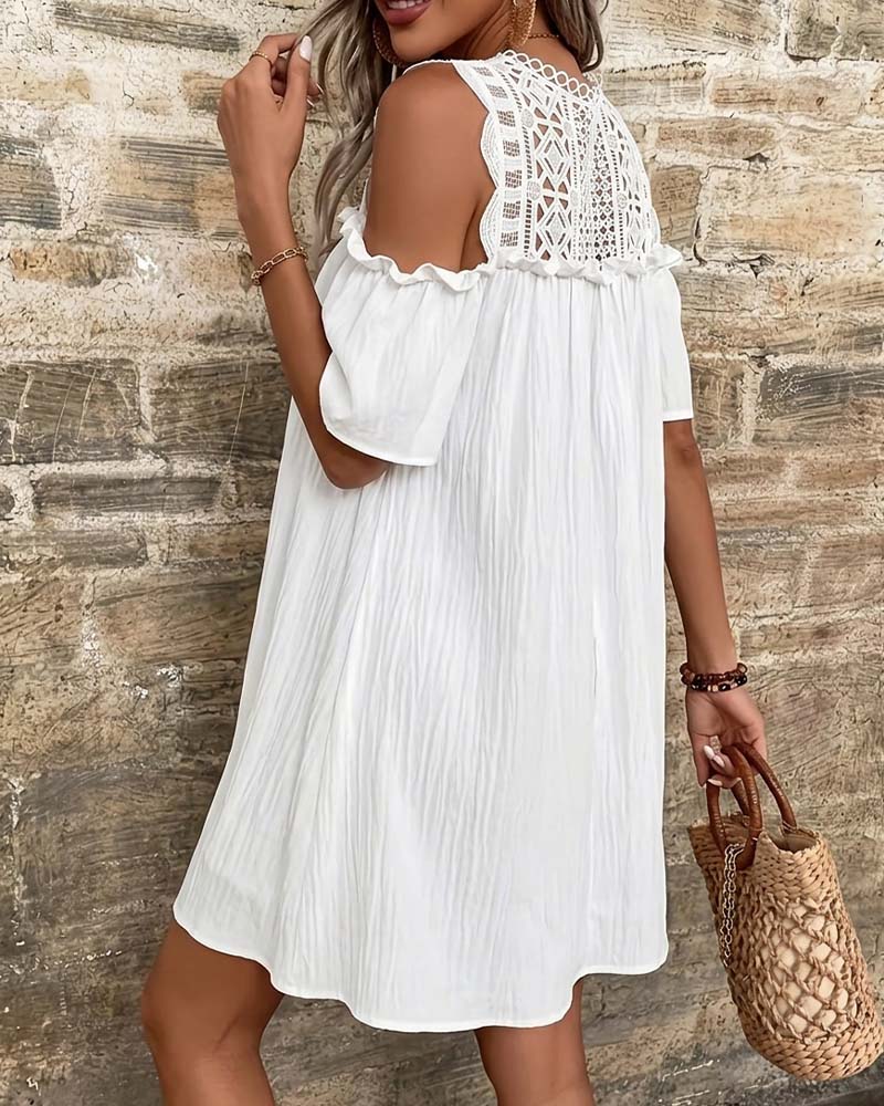 Robe Découpé Off-Shoulder Courte