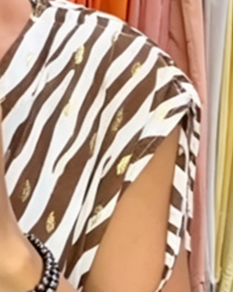 Robe Attache Sans Manches Zèbre