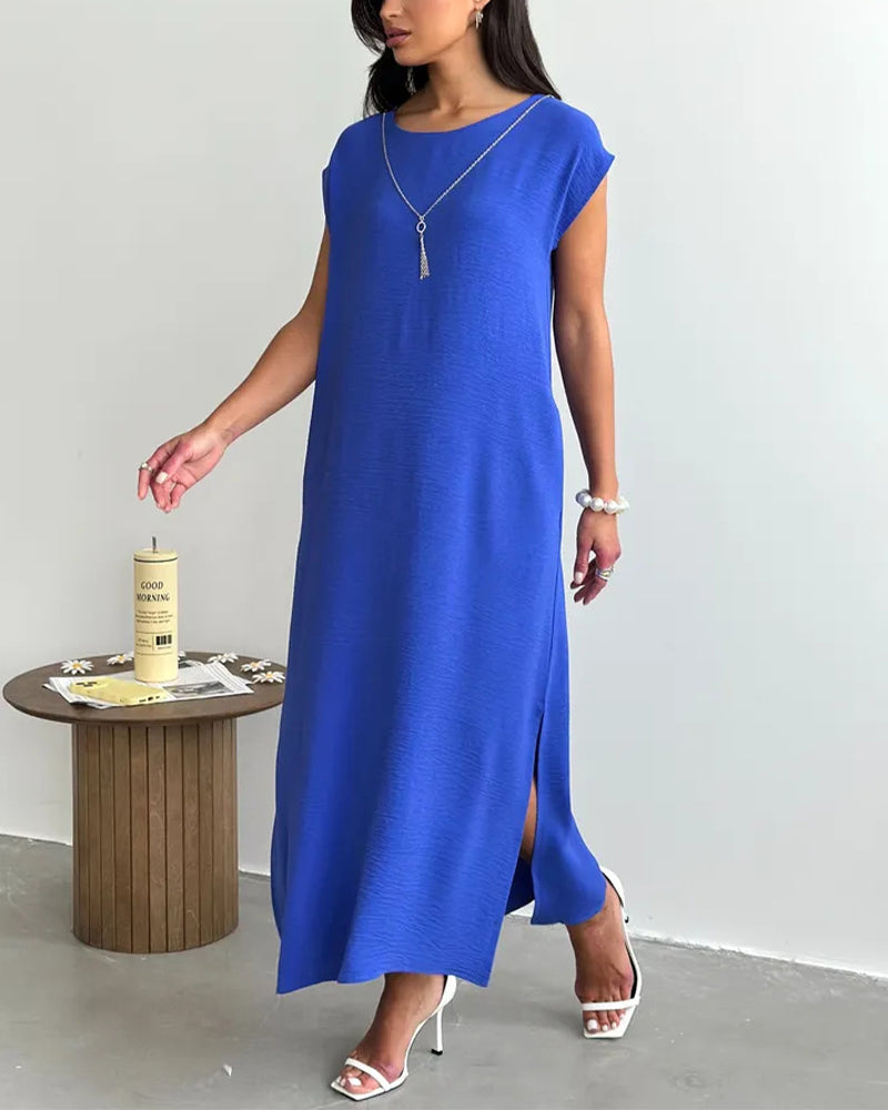 Robe Midi Longueur Fente Lâche