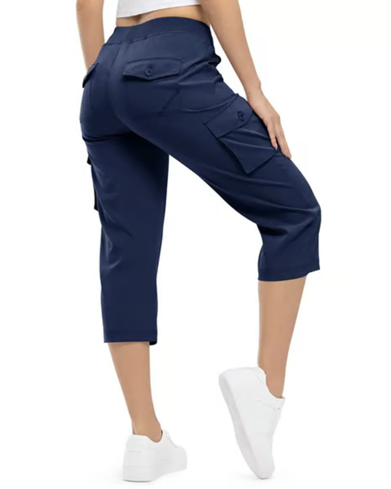 Pantalon Décontracté Court Multi-Poche Randonnée