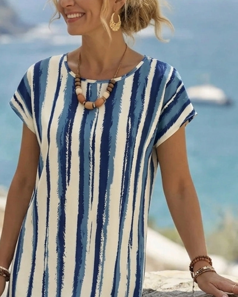 Robe Rayure Verticale Shift