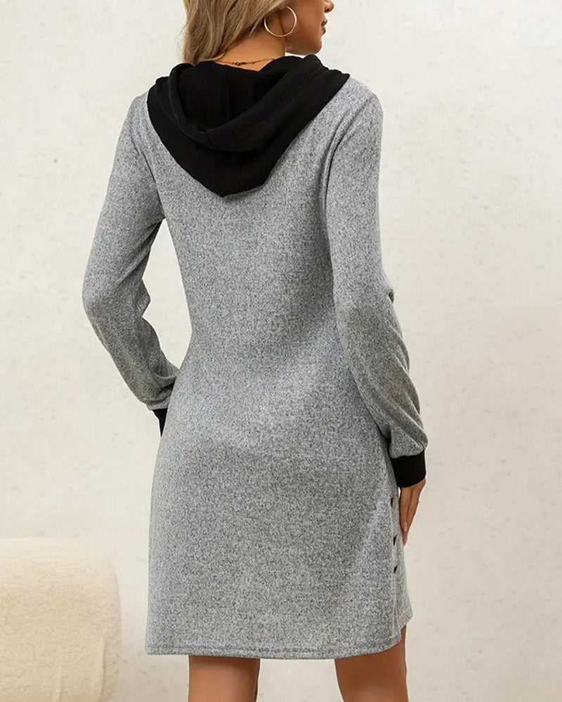 Robe décontractée à capuche confortable