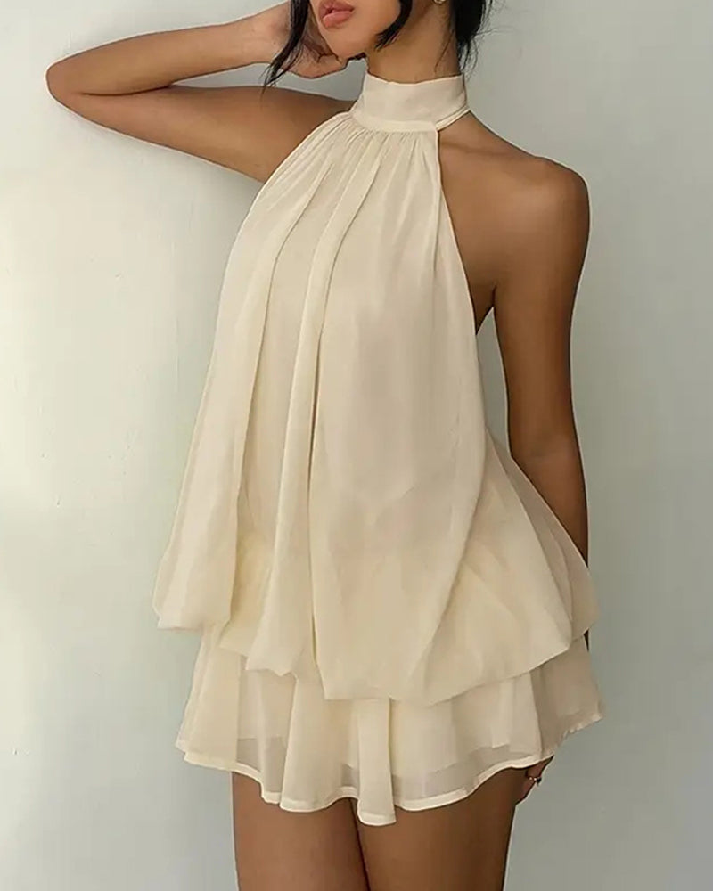 Robe Halier Chiffon Mini